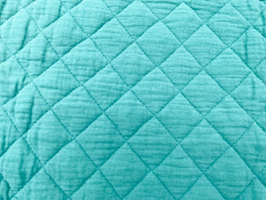 Musselin Stepper dunkle Minze Reststück 70cm x 130cm