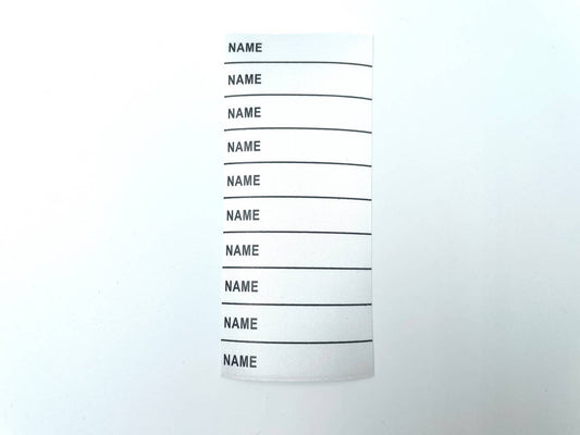 Namens Etiketten zum Aufbügeln