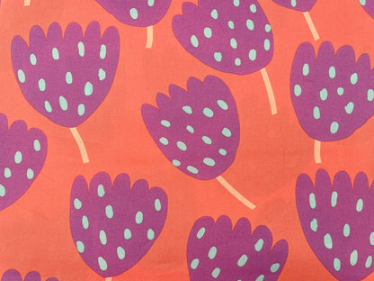NERIDA HANSEN Baumwoll Popeline "Tulips" Coral