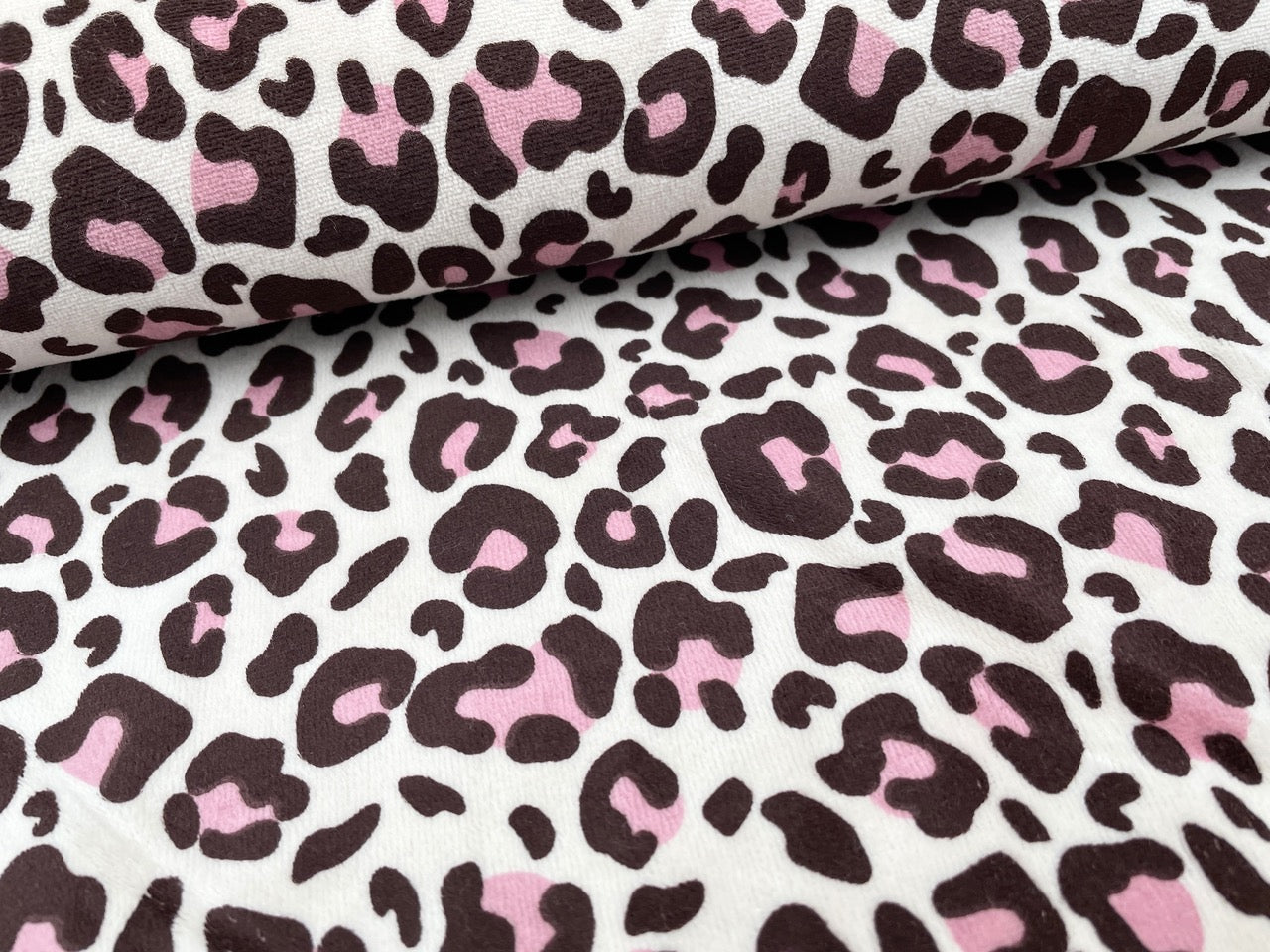 Baumwoll Nicki Velour "Leo Muster"