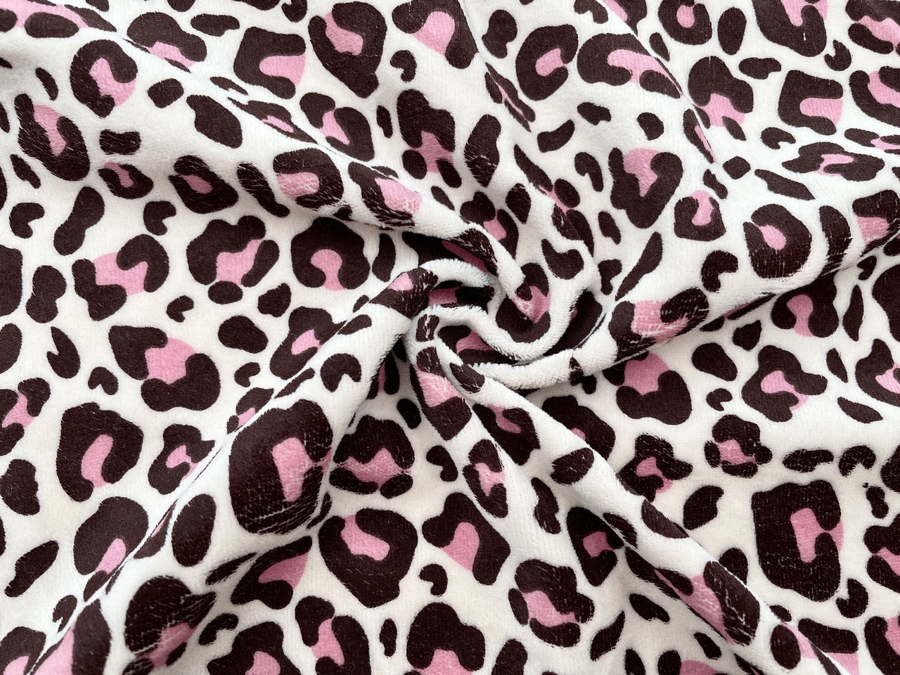 Baumwoll Nicki Velour "Leo Muster"