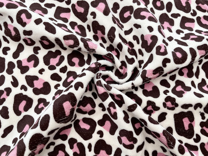 Baumwoll Nicki Velour "Leo Muster"