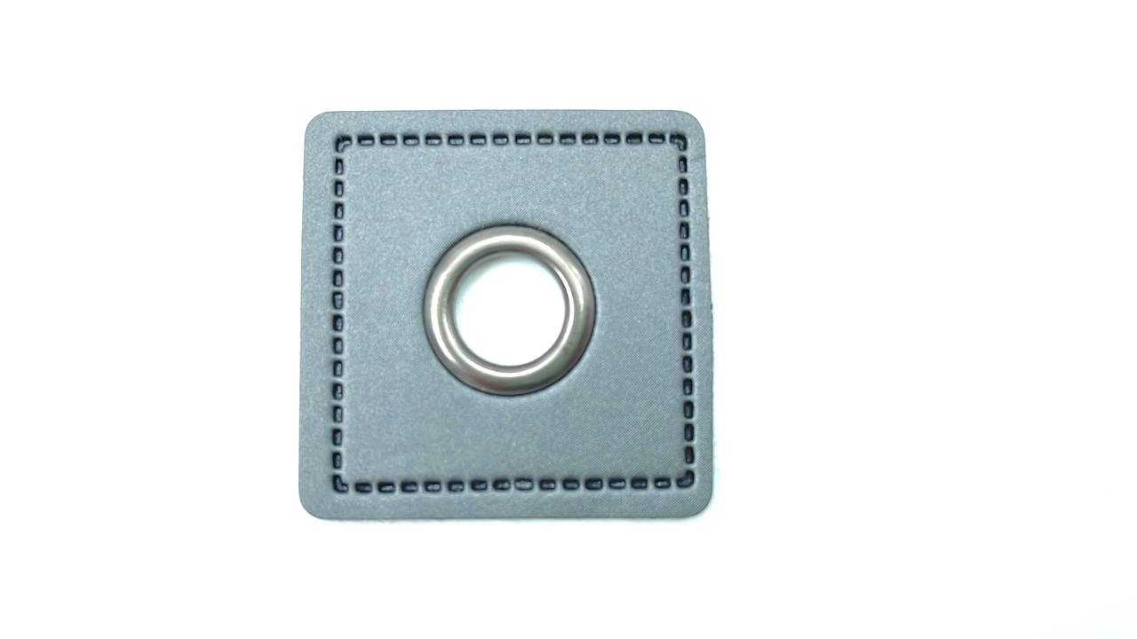 Ösen Patch 0,8cm Grau