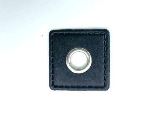 Ösen Patch 0,8cm Schwarz glänzend