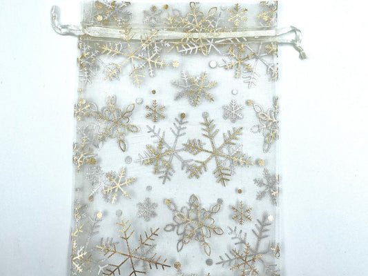 Organza Beutel "Schneeflocken"