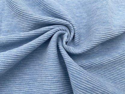Ottoman Rippenjersey Hellblau Melange