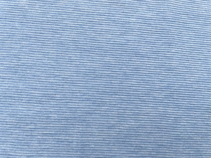 Ottoman Rippenjersey Hellblau Melange
