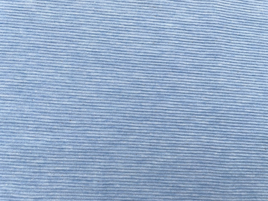 Ottoman Rippenjersey Hellblau Melange