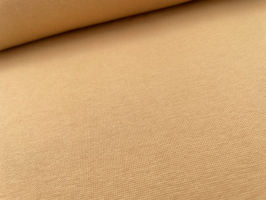 Premium Bündchen Bio Baumwolle Cream 860 Reststück 65cm x 35cm