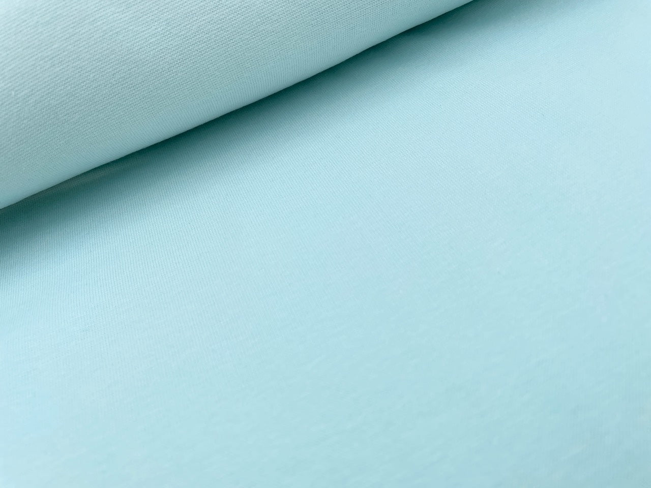 Premium Bündchen Bio Baumwolle Eisblau 640
