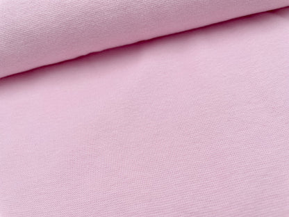 Premium Bündchen Bio Baumwolle helles Rosa 490 Reststück 68cm x 35cm