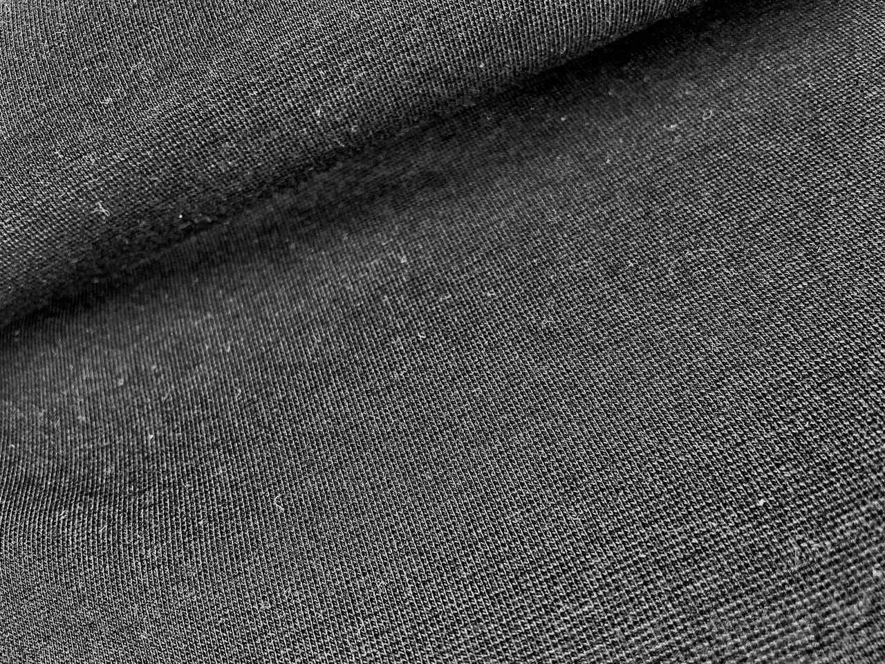 Premium Bündchen Bio Baumwolle Schwarz 050
