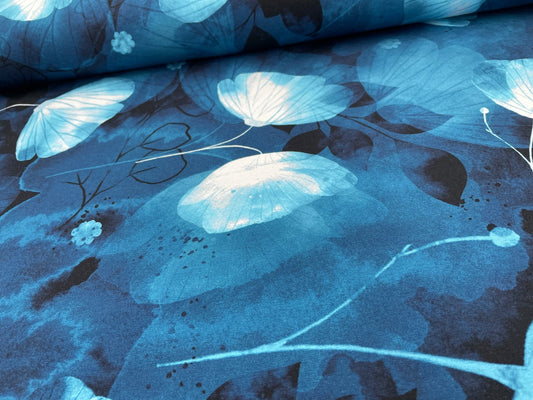 Premium Digitaldruck Jersey "Night Flowers"