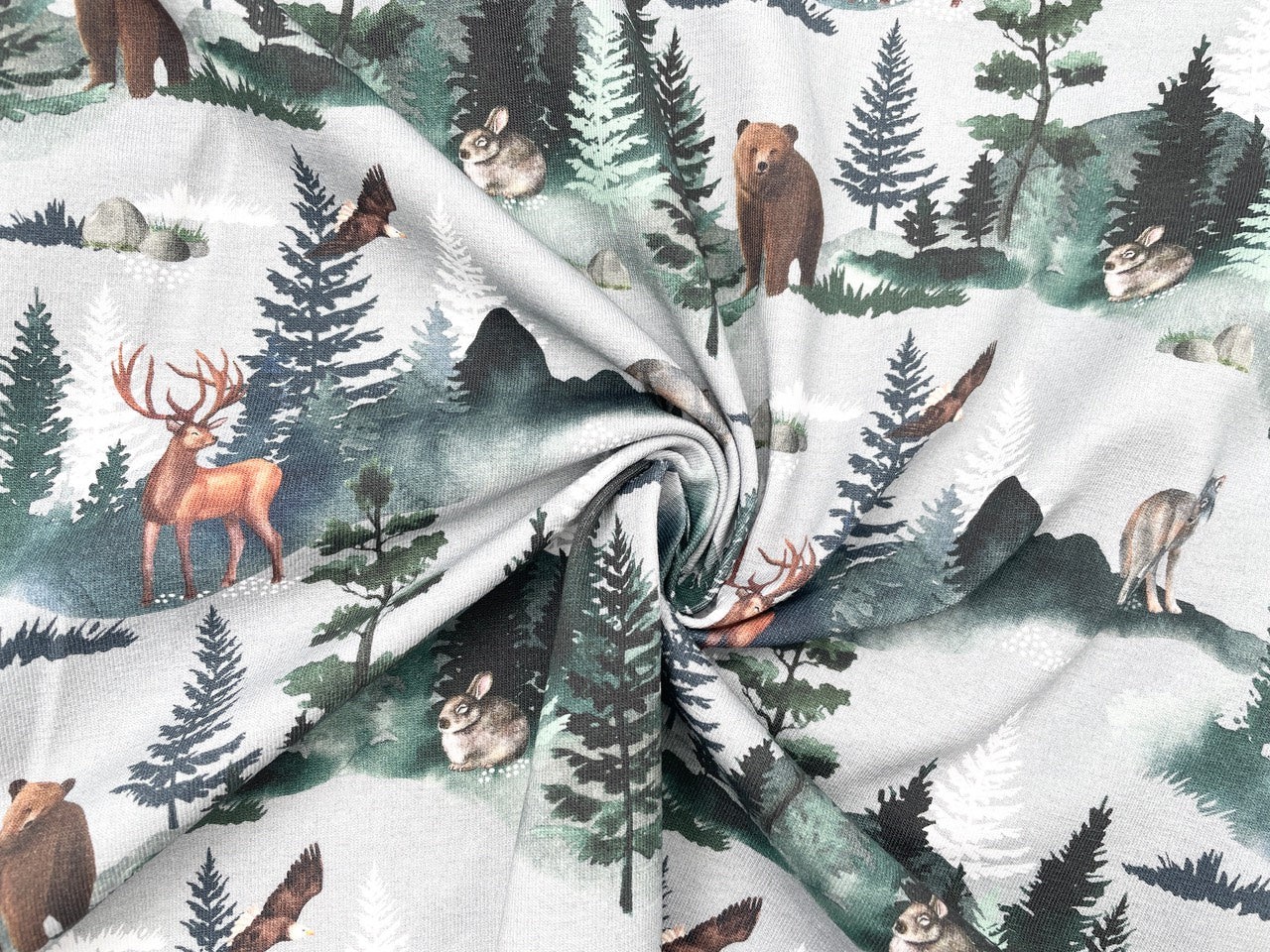 Premium Digitaldruck Jersey "Waldtiere"