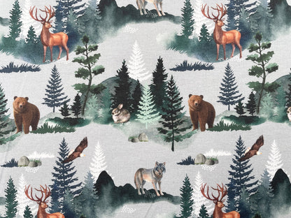 Premium Digitaldruck Jersey "Waldtiere"