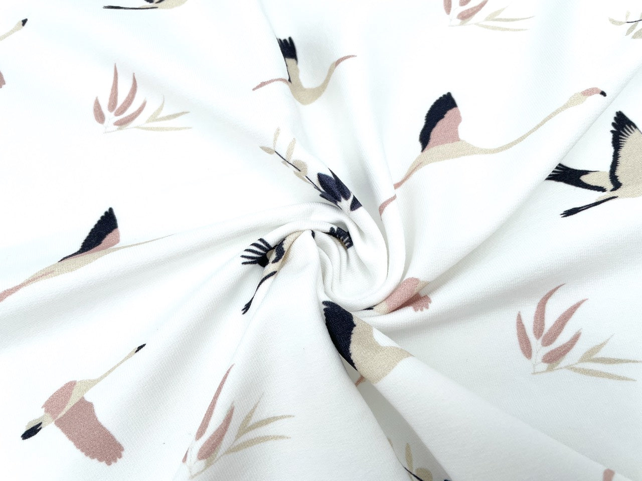 Premium French Terry Panel "Crane" 90cm x 150cm