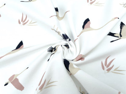 Premium French Terry Panel "Crane" 90cm x 150cm