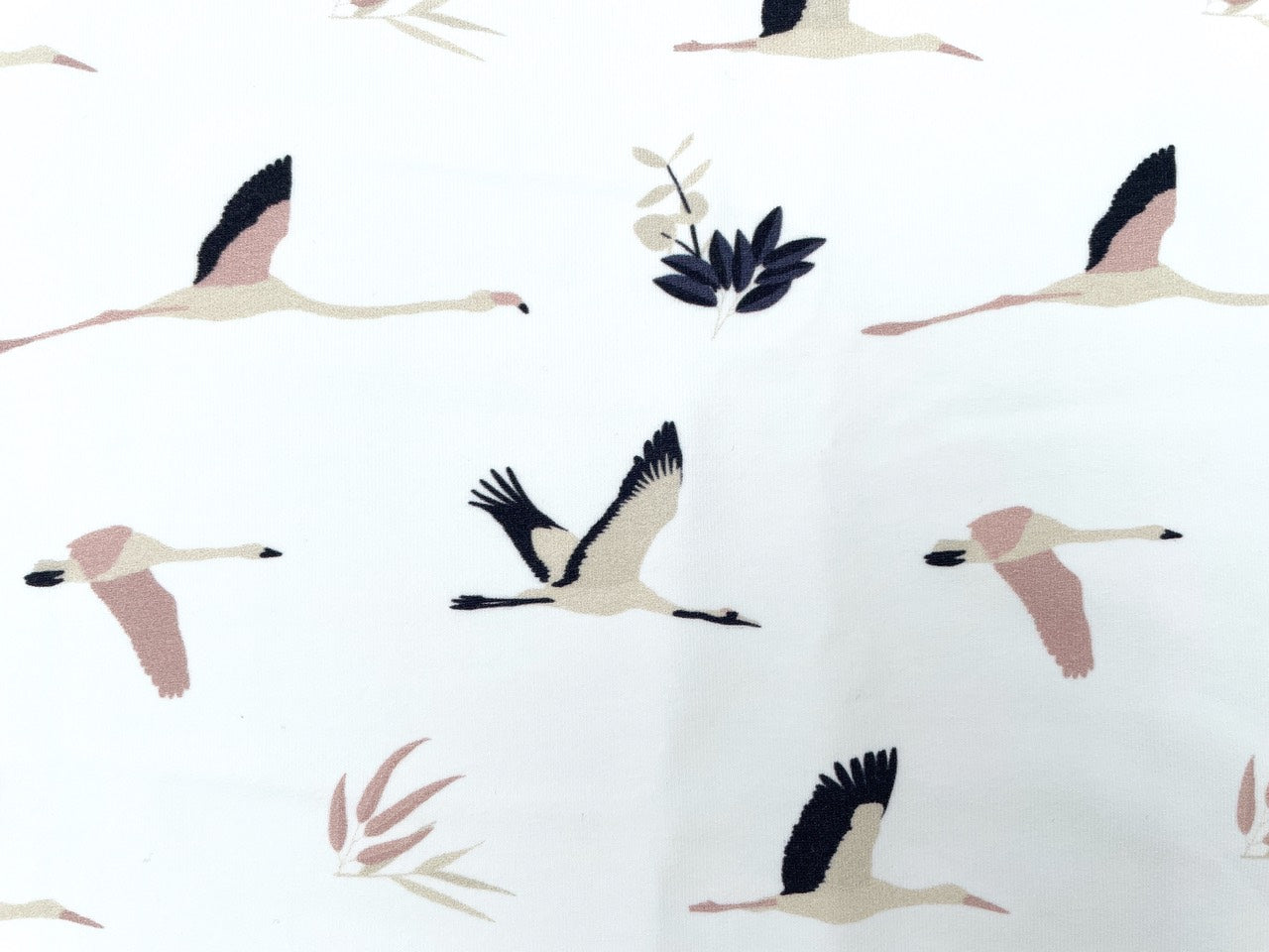 Premium French Terry Panel "Crane" 90cm x 150cm