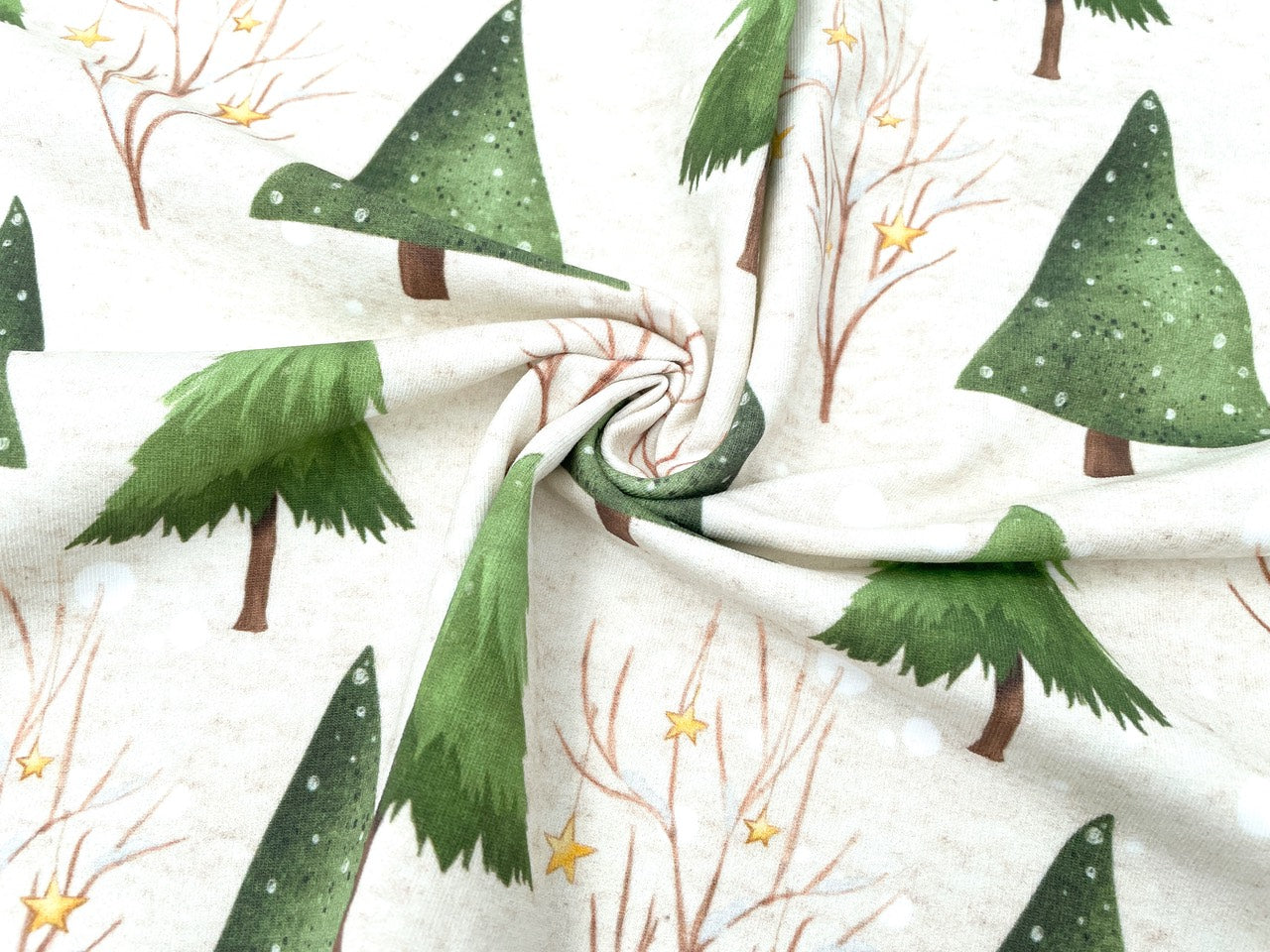 Premium French Terry "Tannenbaum" Reststück 48cm x 150cm