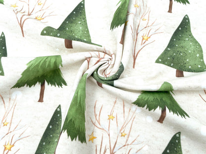 Premium French Terry "Tannenbaum" Reststück 48cm x 150cm
