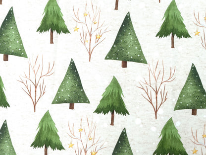 Premium French Terry "Tannenbaum" Reststück 48cm x 150cm