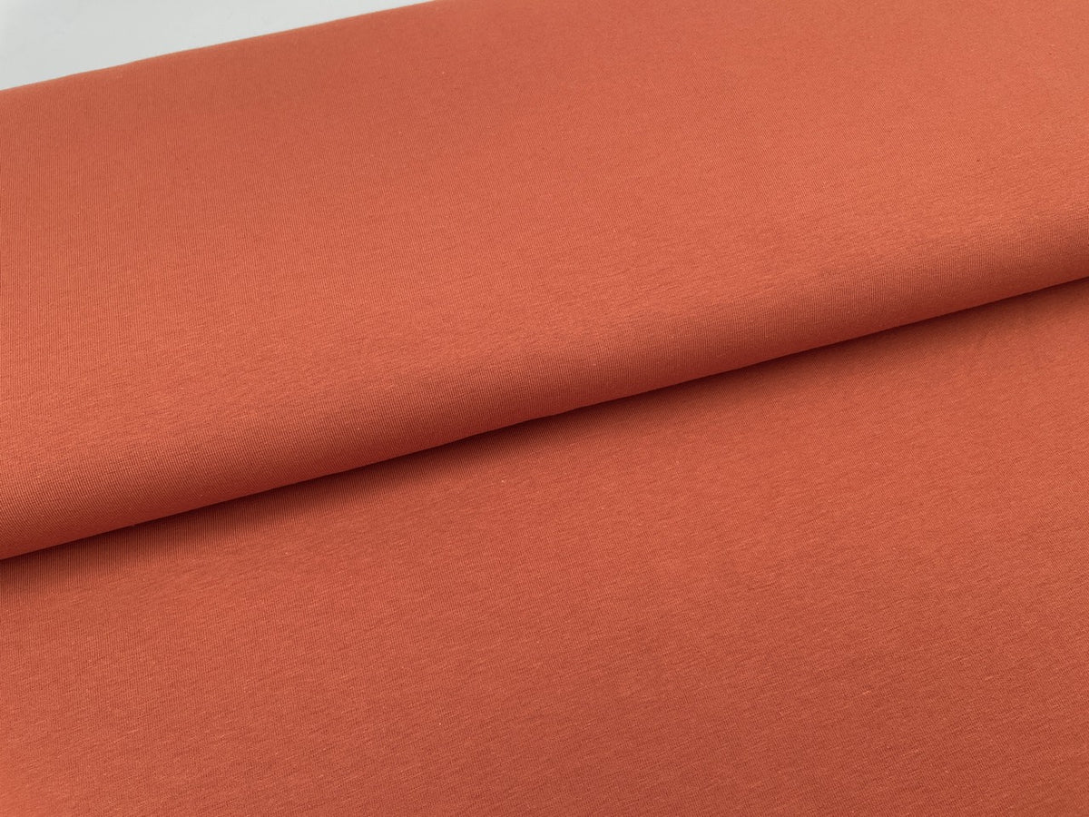 Premium Jersey Bio Baumwolle Rost (850) Reststück 80cm x 150cm