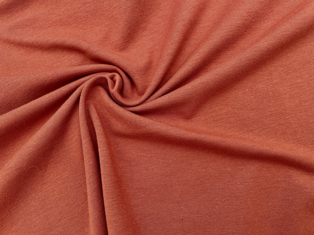 Premium Jersey Bio Baumwolle Rost (850) Reststück 80cm x 150cm