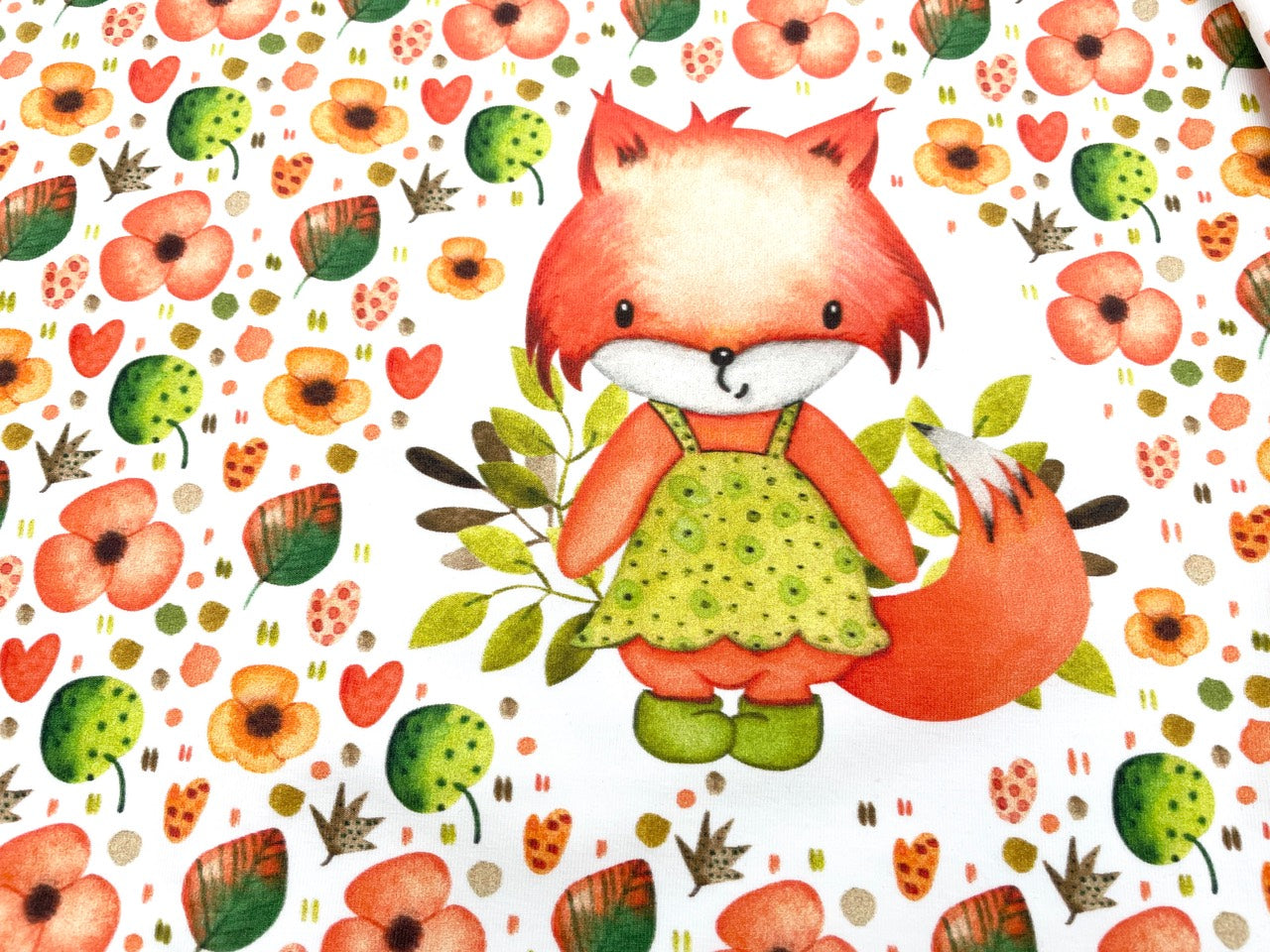 Premium Jersey Panel "Herbst Füchsin" 50cm x 160cm