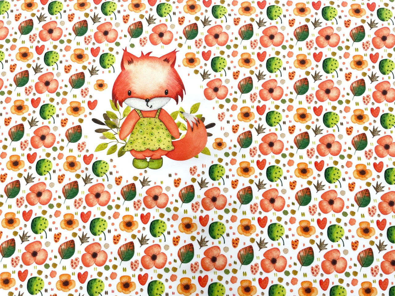 Premium Jersey Panel "Herbst Füchsin" 50cm x 160cm