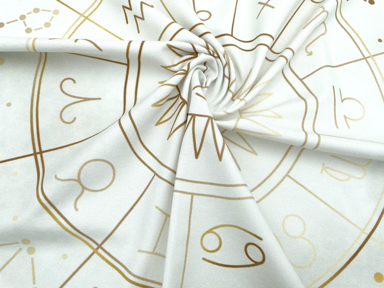 Premium Jersey Panel "Sonnenuhr" Vintage Beige 95cm x 160cm