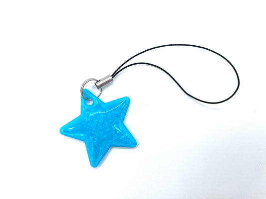 Reflektierender Anhänger "Stern" Blau