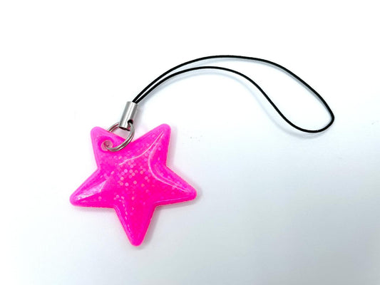 Reflektierender Anhänger "Stern" Pink