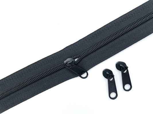 1 Meter Reißverschluss Schwarz