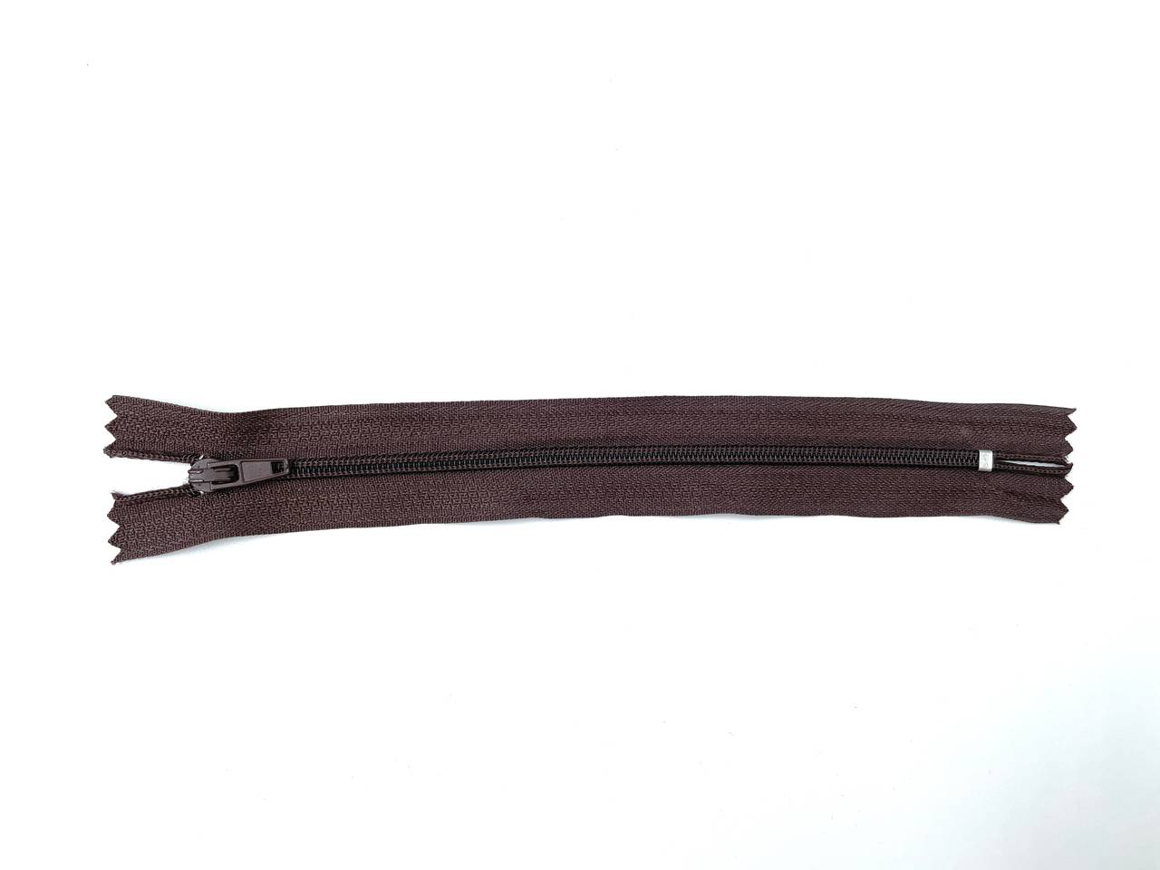 Reißverschluss 17cm Braun