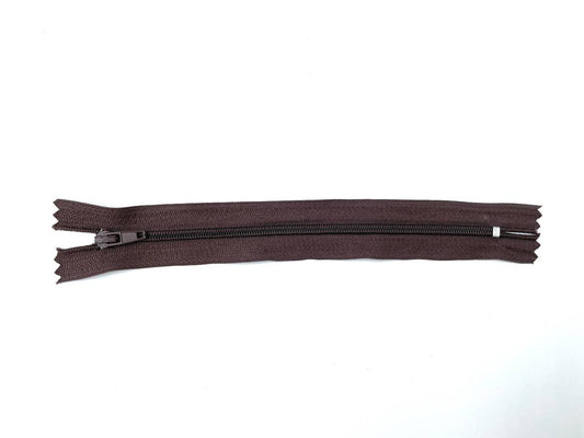 Reißverschluss 17cm Braun