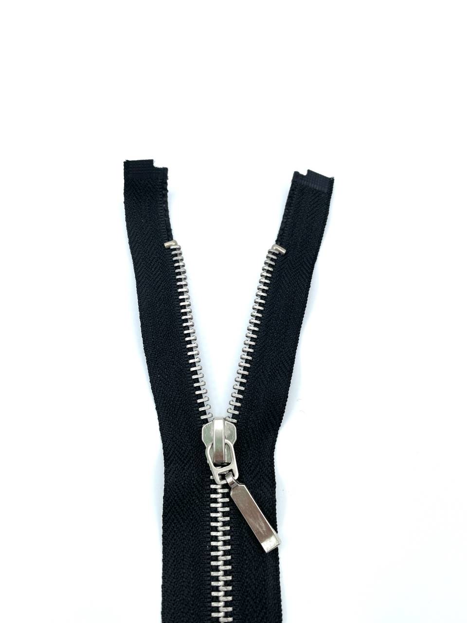 Messing Reißverschluss 70cm Schwarz