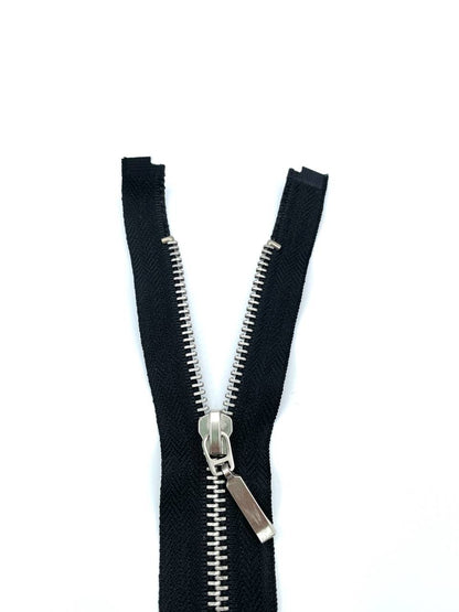 Messing Reißverschluss 70cm Schwarz