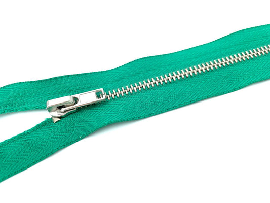 Metall Reißverschluss 60cm Apfelgrün