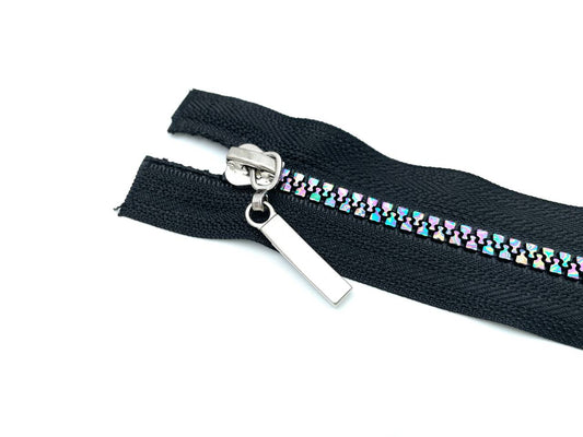 Jacken Reißverschluss 70cm Schwarz Multicolor