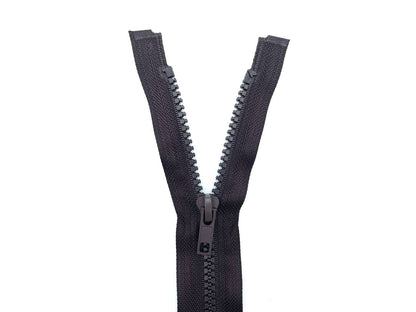 Jacken Reißverschluss 50cm Dunkelbraun