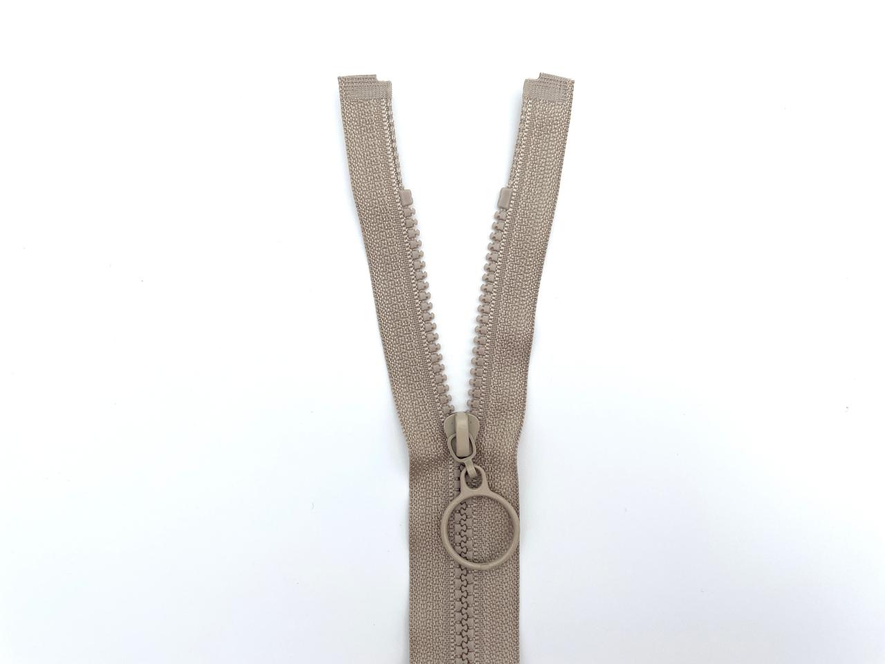Jacken Reißverschluss mit Ringzipper 50cm Hellbraun
