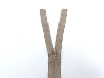 Jacken Reißverschluss mit Ringzipper 50cm Hellbraun