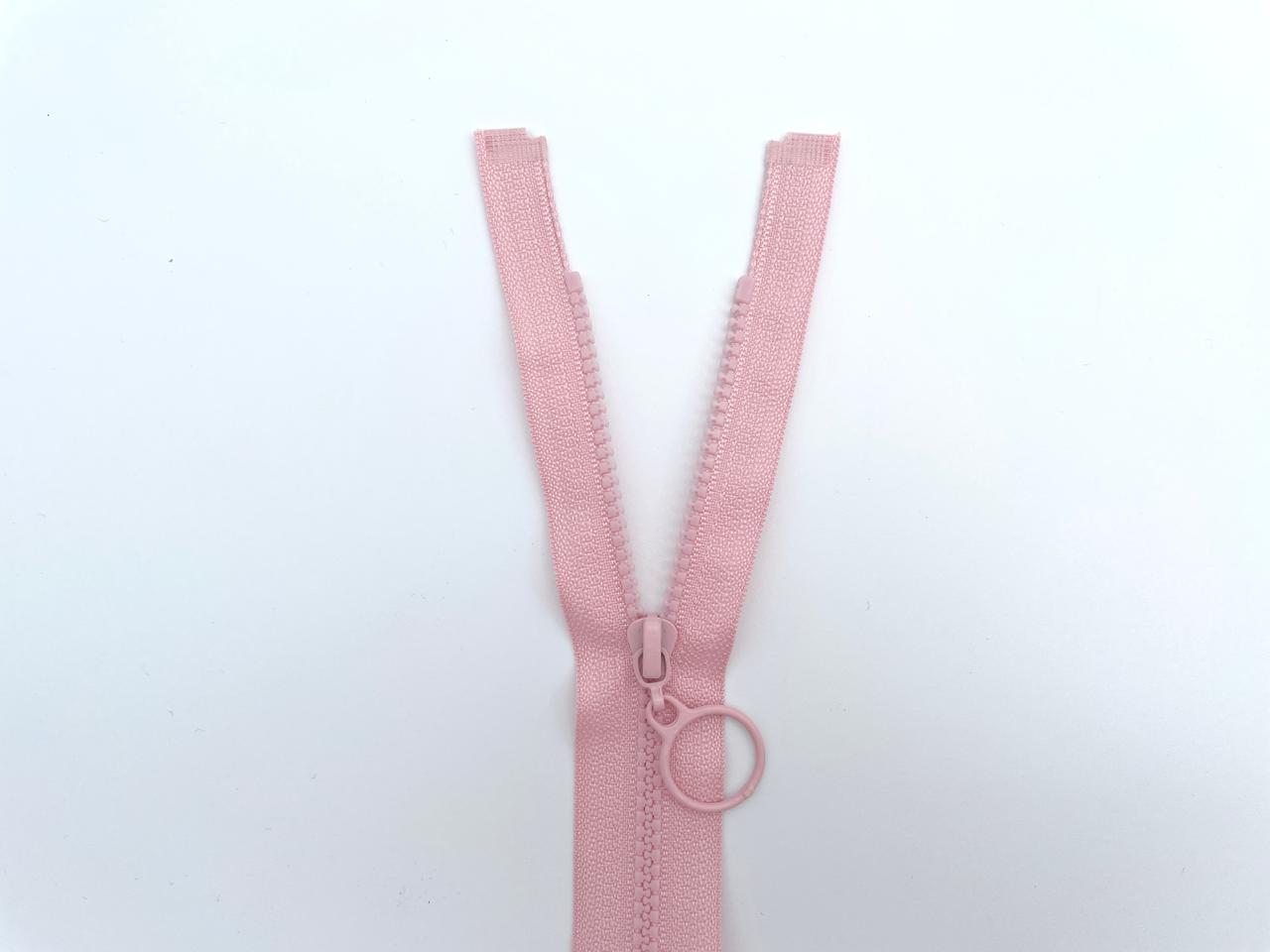 Jacken Reißverschluss mit Ringzipper 50cm Rosa
