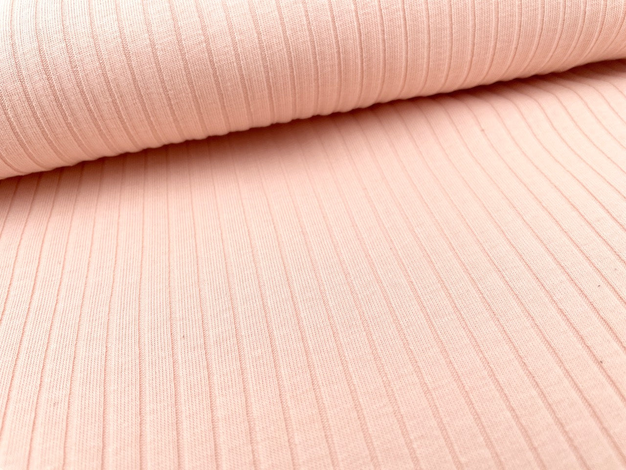 Rippenjersey Lachsrosa