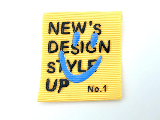 Rubber Label "Style Up" Gelb