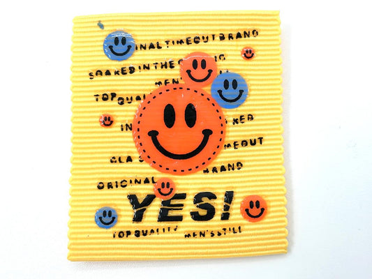 Rubber Label "Yes!" Gelb