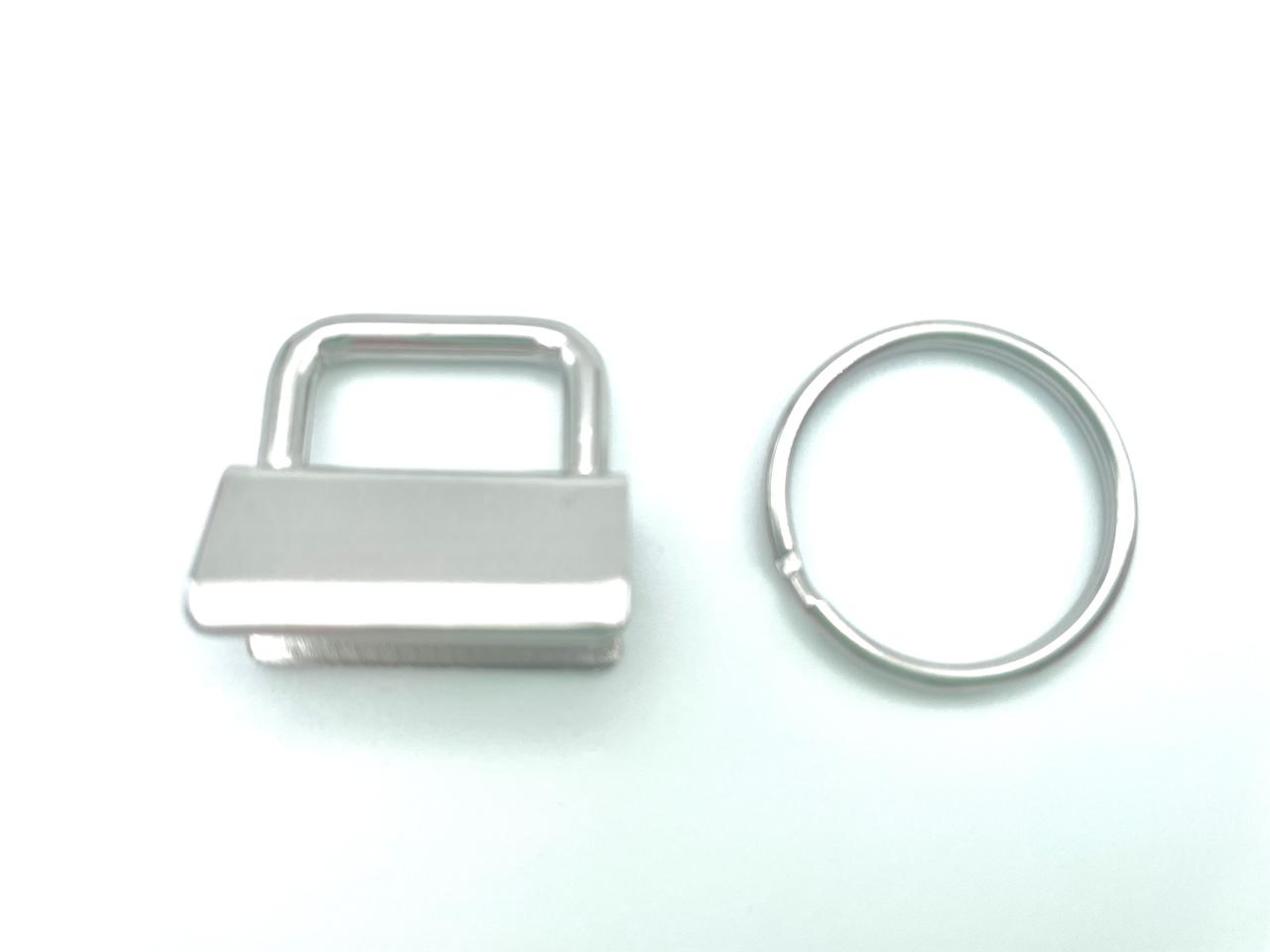 Schlüsselband Rohling 2,5cm Silber