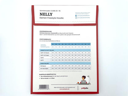 Pattydoo Schnittmuster Freestyle Hoodie "Nelly"