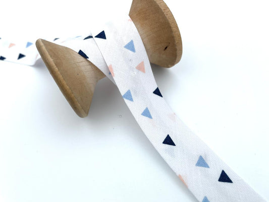 Schrägband "Bunte Dreiecke" 20 mm