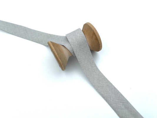 Schrägband 20 mm Hellgrau meliert